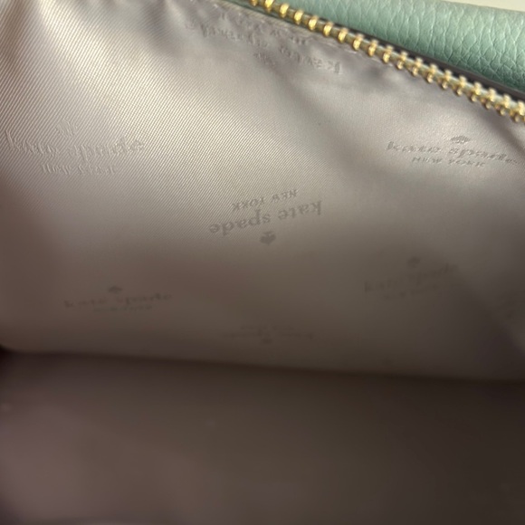 Kate Spade Light Blue‎ Leather Tote w Twilley Large Tote Multiple Compartments - Picture 11 of 13